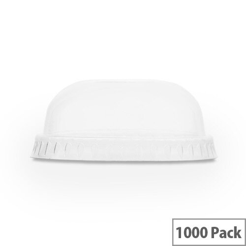Compostable Dome Lids For 7-9oz Slim Cold Drink Cups Clear Pack of 1000 Compostable Dome Lids For 7-9oz Slim Cold Drink Cups Clear Pack of 1000