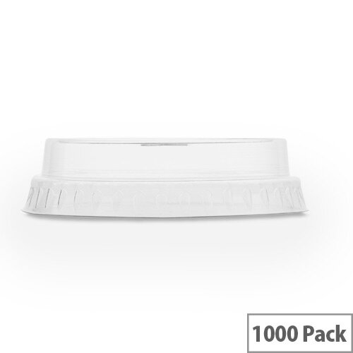 Compostable Flat Lids For 7-9oz Slim Cold Drink Cups With C-Hole Straw Slot Clear Pack of 1000 Compostable Flat Lids For 7-9oz Slim Cold Drink Cups With C-Hole Straw Slot Clear Pack of 1000