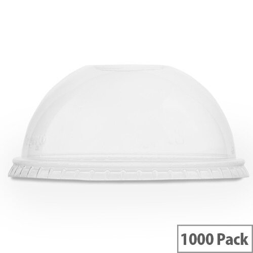 Compostable PLA 96mm Dome Lids With Straw-Slot For 96mm Cups Pack of 1000 Compostable PLA 96mm Dome Lids With Straw-Slot For 96mm Cups Pack of 1000
