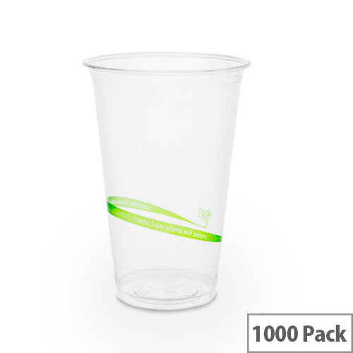 Compostable 9oz/270ml Slim Disposable Cold Drink Cups Pack of 1000