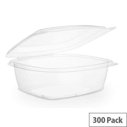 Compostable PLA 24oz Disposable Hinged Lid Deli Container Clear Pack of 200 Compostable PLA 24oz Disposable Hinged Lid Deli Container Clear Pack of 200