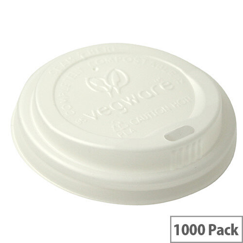 72mm Compostable CPLA Hot Cup Lids for 6oz Disposable Cups Pack of 1000