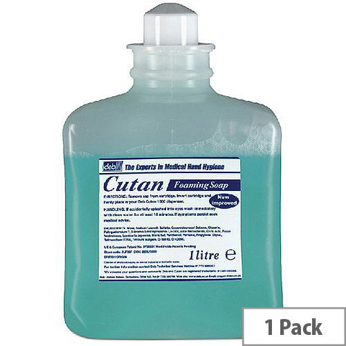 Deb Cutan Foaming Hand Wash Soap 1 Litre Cartridge (Pack 1) CUF39P