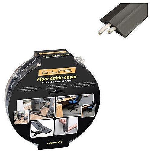 D-Line Cable Management Black Light Duty Floor Cable Cover 80mm Wide &1.8 Meters Long. Ideal For Offices, Schools, Canteens, I.T. Labs &More. D-Line Cable Management Black Light Duty Floor Cable Cover 80mm Wide &1.8 Meters Long. Ideal For Offices, Schools, Canteens, I.T. Labs &More.