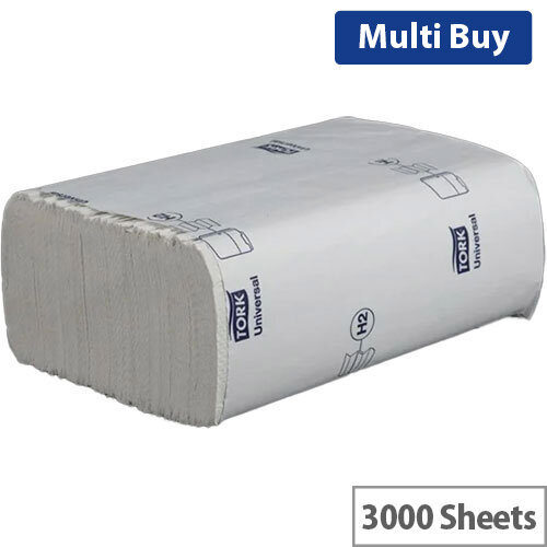 Tork Pack of 12 Z Fold Paper Hand Towels White 1Ply 250 Sheets per Pack