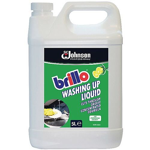 Brillo Concentrated Washing Up Liquid 5 Litre Pack of 1 7511568 Brillo Concentrated Washing Up Liquid 5 Litre Pack of 1 7511568