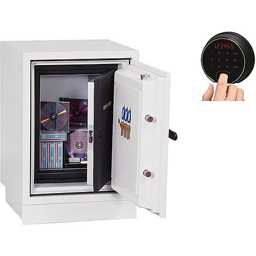 Phoenix Datacare DS2002F Size 2 Data Safe with Fingerprint Lock White 17L 90min Fire Protection