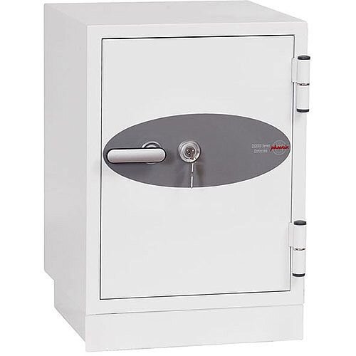 Phoenix Datacare DS2002K Size 2 Data Safe with Key Lock White 17L 90min Fire Protection