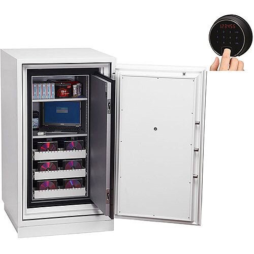 Phoenix Data Commander DS4621F Size 1 Data Safe with Fingerprint Lock White 143L 120min Fire Protection Phoenix Data Commander DS4621F Size 1 Data Safe with Fingerprint Lock White 143L 120min Fire Protection