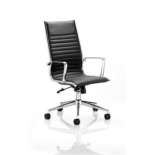 Ritz Executive Office Chair Black Bonded Leather High Back With Arms Ritz Executive Office Chair Black Bonded Leather High Back With Arms
