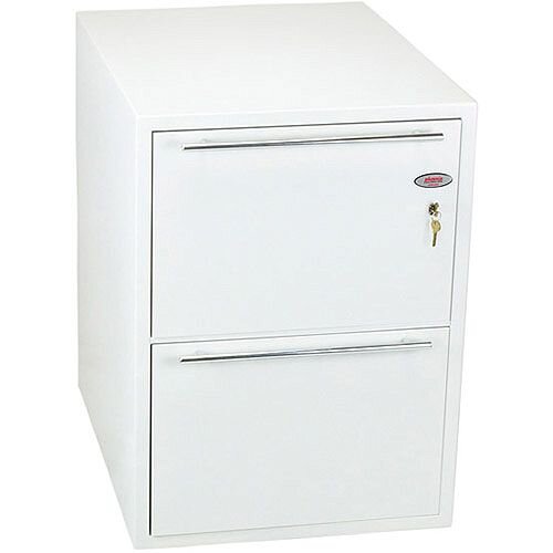 Phoenix Archivo Fire File FS2232K 2 Drawer Filing Cabinet with Key Lock White