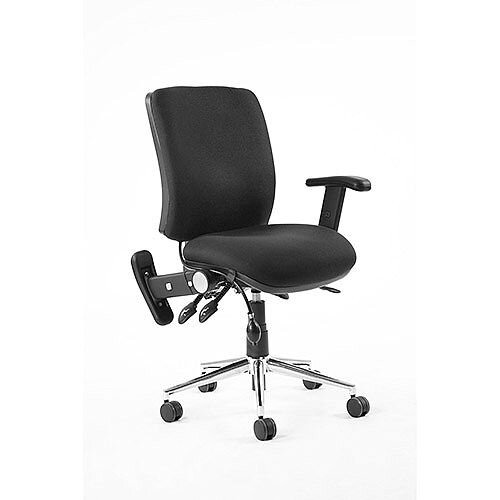 Chiro Medium Back Task Operator Office Chair Black With Height Adjustable &Folding Arms Chiro Medium Back Task Operator Office Chair Black With Height Adjustable &Folding Arms