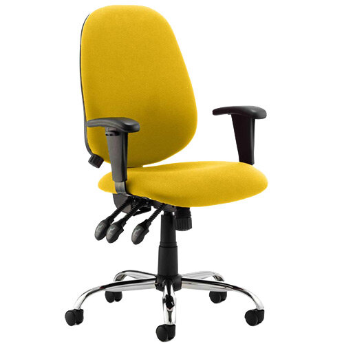 Lisbon High Back Task Operator Office Chair Sunset Yellow Lisbon High Back Task Operator Office Chair Sunset Yellow