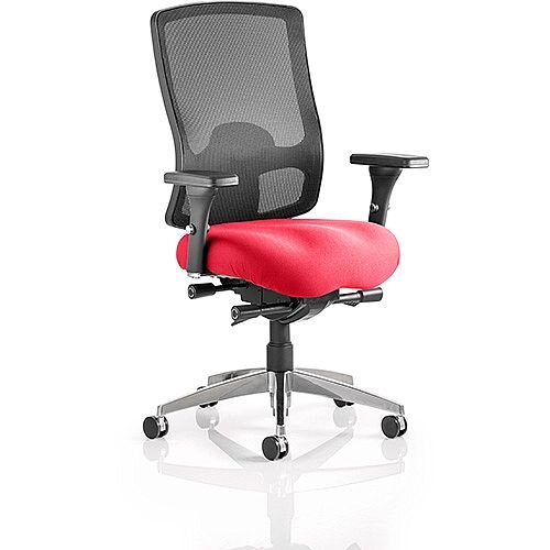 Regent High Mesh Back Task Operator Office Chair Cherry Red