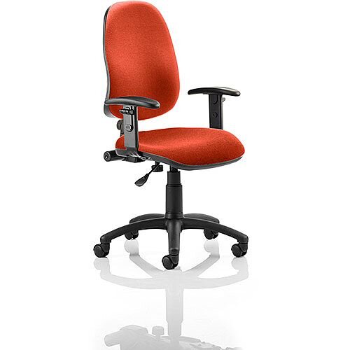 Eclipse I Task Operator Office Chair With Height Adjustable Arms Pimento Rustic Orange - Weight Capacity: 120kg - Usage: 8 hours a day