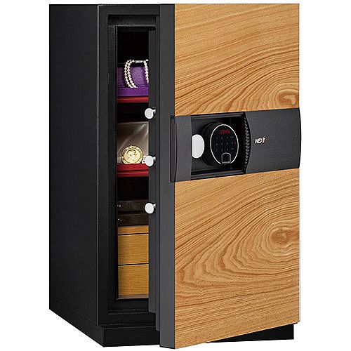 Phoenix Next LS7003FO Luxury Safe Size 3 Oak with Fingerprint Lock Oak 82L 60min Fire Protection