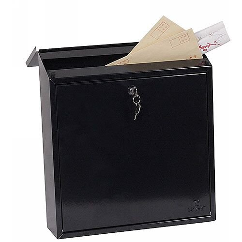Phoenix Casa MB0111KB Top Loading Mail Box in Black with Key Lock Black Phoenix Casa MB0111KB Top Loading Mail Box in Black with Key Lock Black