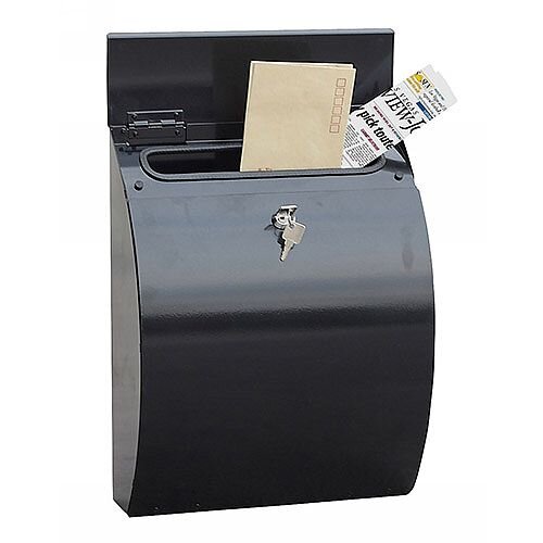 Phoenix Curvo MB0112KB Top Loading Mail Box in Black with Key Lock Black