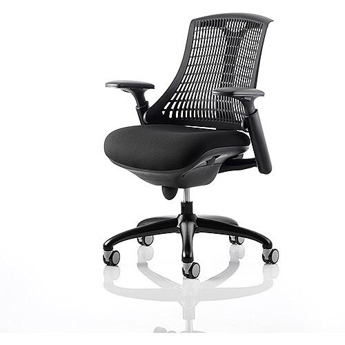 Flex Task Operator Office Chair Black Frame With Black Fabric Seat Black Back With Arms Flex Task Operator Office Chair Black Frame With Black Fabric Seat Black Back With Arms