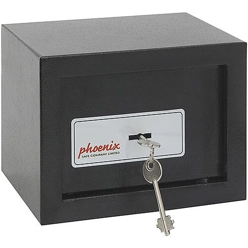 Phoenix SS0721K Compact Home Office Security Safe 4L With Key Lock Black