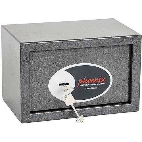 Phoenix Vela Home & Office SS0801K Size 1 Security Safe with Key Lock Metalic Graphite 10L