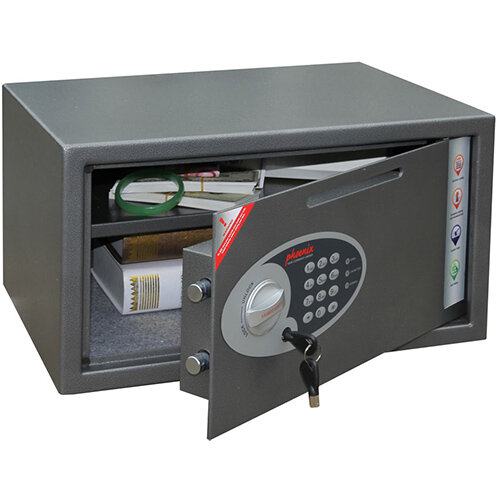 Phoenix Vela Deposit Home & Office SS0803ED Size 3 Security Safe with Electronic Lock Metalic Graphite 34L