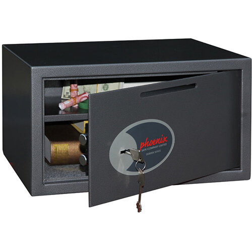 Phoenix Vela Deposit Home &Office SS0803KD Size 3 Security Safe with Key Lock Metalic Graphite 34L Phoenix Vela Deposit Home &Office SS0803KD Size 3 Security Safe with Key Lock Metalic Graphite 34L