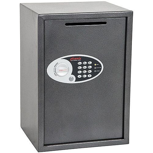 Phoenix Vela Deposit Home &Office SS0804ED Size 4 Security Safe with Electronic Lock Metalic Graphite 51L Phoenix Vela Deposit Home &Office SS0804ED Size 4 Security Safe with Electronic Lock Metalic Graphite 51L