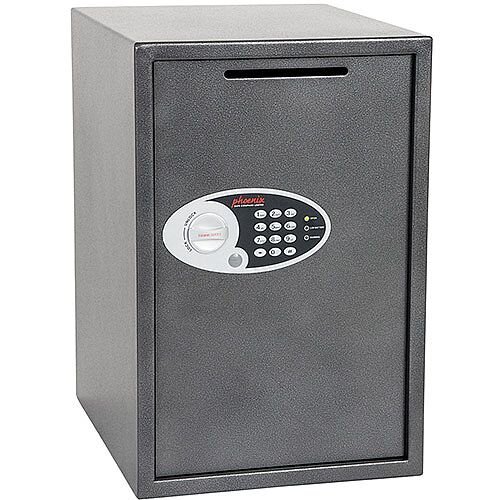 Phoenix Vela Deposit Home & Office SS0805ED Size 5 Security Safe with Electronic Lock Metalic Graphite 88L