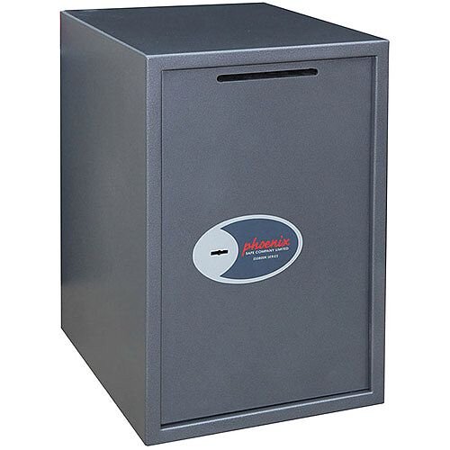 Phoenix Vela Deposit Home & Office SS0805KD Size 5 Security Safe with Key Lock Metalic Graphite 88L