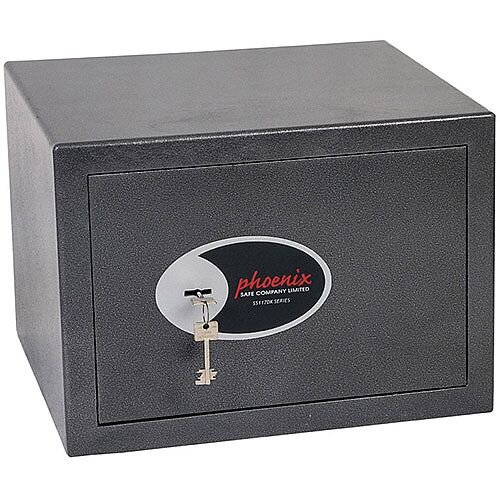 Phoenix Lynx SS1172K Size 2 Security Safe with Key Lock Metalic Graphite 22L