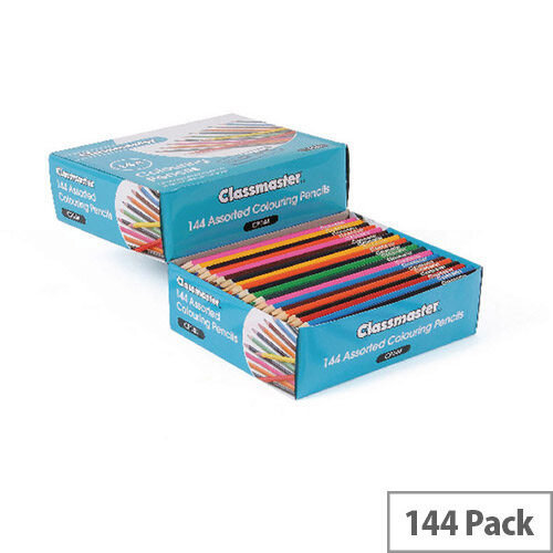 Classmaster Assorted Classroom Colouring Pencils Pack of 144 Classmaster Assorted Classroom Colouring Pencils Pack of 144