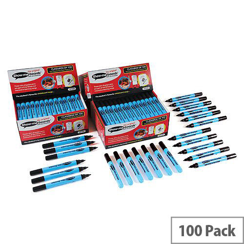 Show-Me Fine Point Slim Barrel Drywipe Marker Black Pack of 104 Fpcp100 Show-Me Fine Point Slim Barrel Drywipe Marker Black Pack of 104 Fpcp100