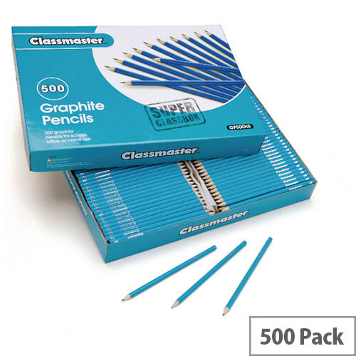 Classmaster Classroom HB Pencils Value Box Pack of 500 GP500HBG Classmaster Classroom HB Pencils Value Box Pack of 500 GP500HBG