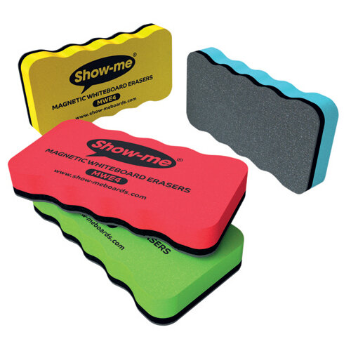 Showme Pack of 4 Magnetic Whiteboard Eraser Assorted MWE4