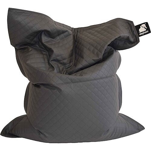 Elephant  Junior Kids Size Bean Bag 1400x1100mm Smoke Grey Quilted