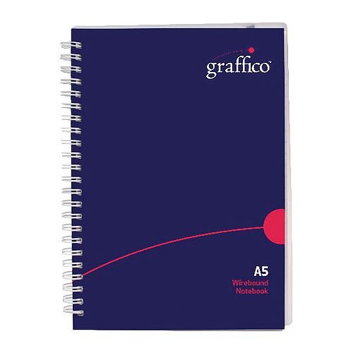 Graffico Twin Wire Polypropylene A5 Notebook 140 Pages