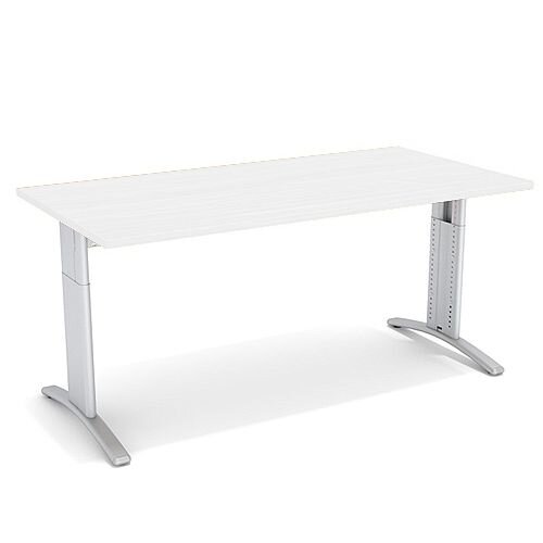 Flex R Height-Adjustable Rectangular Desk 1600x800x640-840mm White