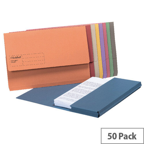 Guildhall Document Wallet Blue Angel Assorted Pack of 50 GDW1-AST