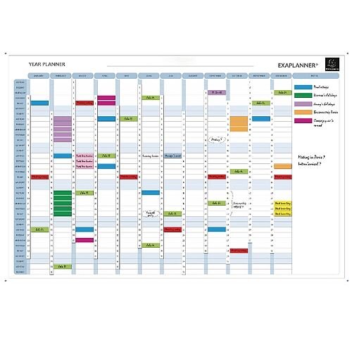 Exacompta Magnetic Perpetual Year Planner – Size W900 x H590mm Magnetic, Aluminium, Colour Coding, Accessory Kit, Eco-Friendly, Dry-Wipe &Wall-Mountable (56153E) Exacompta Magnetic Perpetual Year Planner – Size W900 x H590mm Magnetic, Aluminium, Colour Coding, Accessory Kit, Eco-Friendly, Dry-Wipe &Wall-Mountable (56153E)