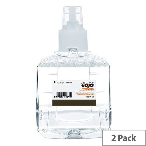 Gojo Antibacterial Foam Handwash Soap LTX-12 1200ml Refill Cartridges (Pack of 2) 1952-02-EEU00