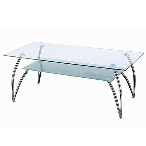 Rectangular 2 Tier Gl Chrome Coffee Table Huntoffice Ie Rectangular 2 Tier Gl Chrome Coffee Table