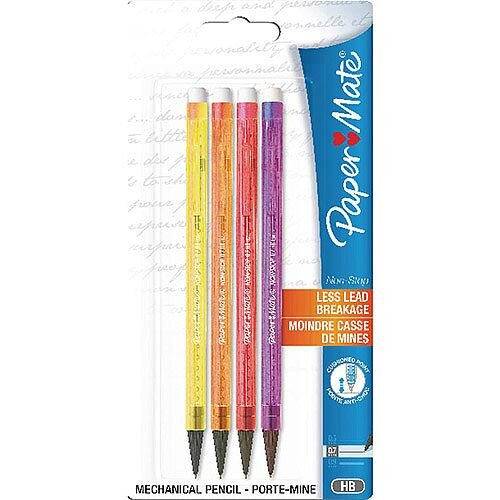 PaperMate Neon Assorted Non-Stop Automatic Pencils 0.7mm 12 Blister Packs of 4 Pencils 1906122 PaperMate Neon Assorted Non-Stop Automatic Pencils 0.7mm 12 Blister Packs of 4 Pencils 1906122