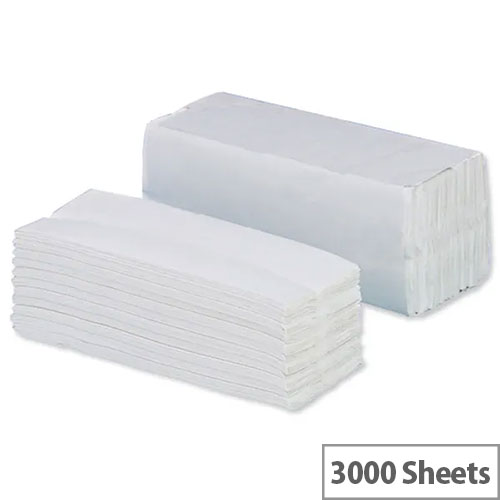 5 Star Hand Paper Towel Z-fold 2-ply 200 Towels per Sleeve 15 Sleeves (3000 Sheets) White