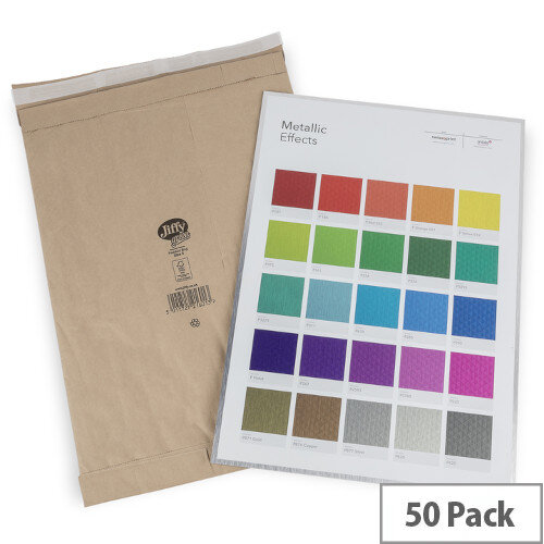 Jiffy Padded Bags, Gold, Size 6, 295x458mm (Pack of 50) - Reliable Protection for Fragile Items