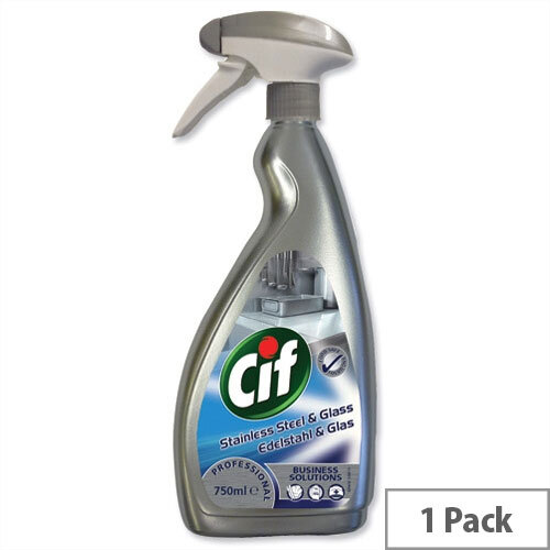 Cif Professional Stainless Steel and Glass Cleaner 750ml