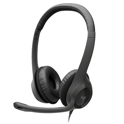 Logitech H390 USB Headset with Noise-Canceling Mic - Wired