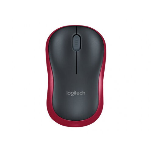 Logitech Plug-and-Forget Nano Receiver Wireless Mouse M185 Red