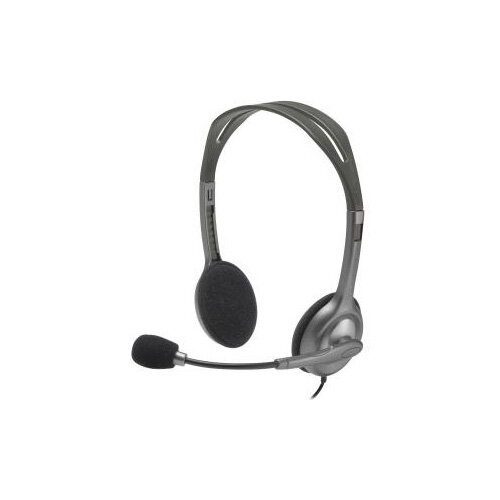 Logitech H111 Wired Stereo Headset - Over-the-Head, Black, 32 Ohm, 20 Hz - 20 kHz (Ref 981-000588)
