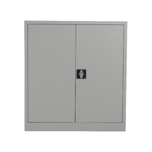 Steel Double Door Cupboard 1000 mm H x 920 mm W x 420 mm D in Grey
